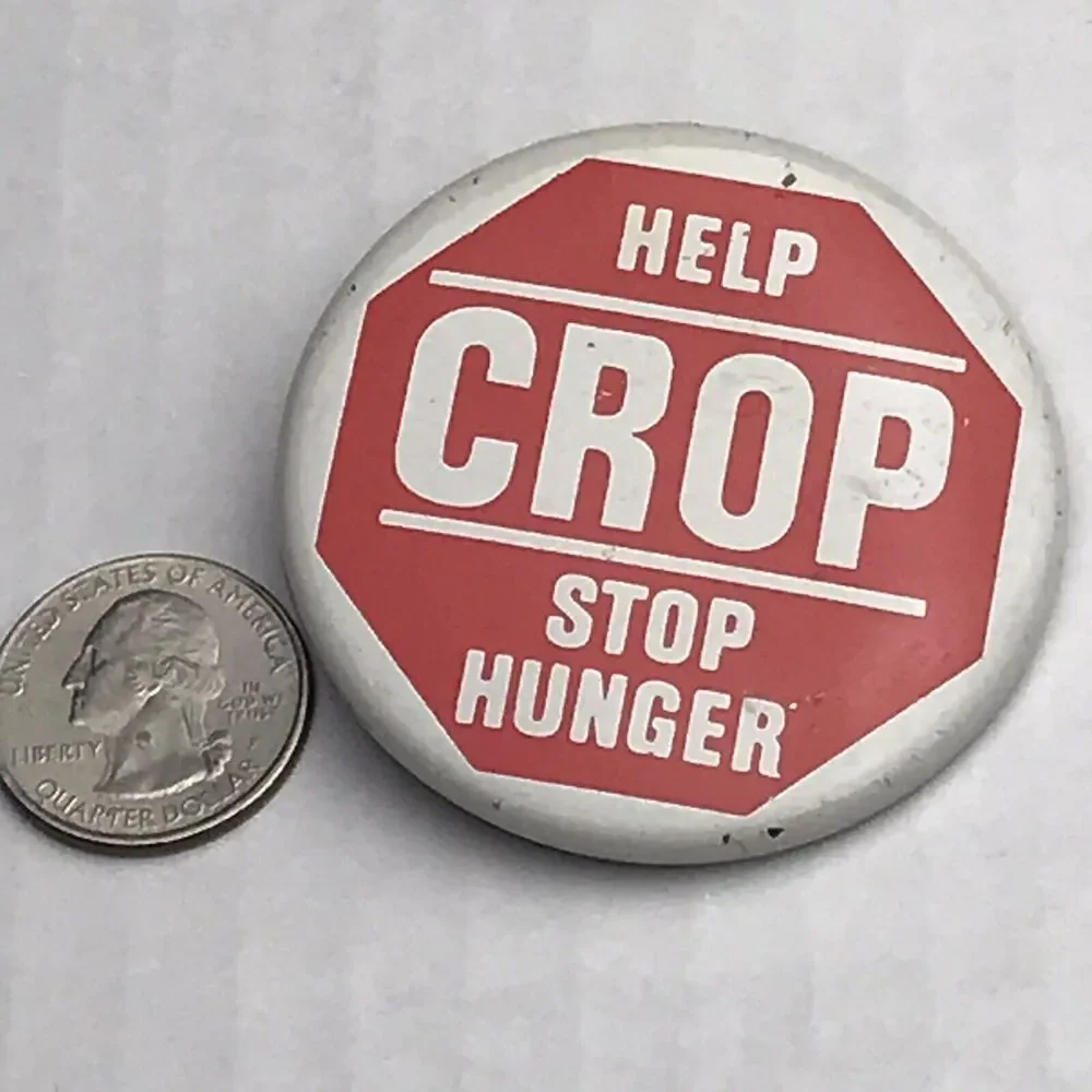 Help Crop Stop Hunger Vintage Pin Button Pinback
